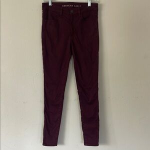 American Eagle Maroon Skinny Jeans